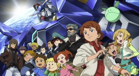 Gundam AGE anime characters posing together