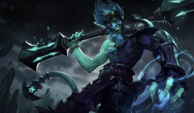 Underworld Wukong standing with his staff in a dark realm