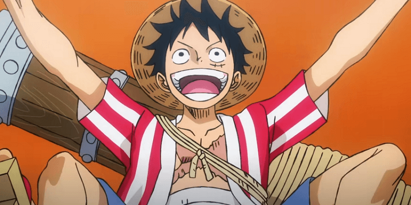 Monkey D Luffy smiling with open arms