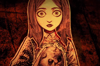 Young Alice holding a rabbit in Alice Madness Returns.