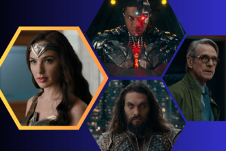 Wonder Woman, Cyborg, Aquaman and Alfred from Justice League.